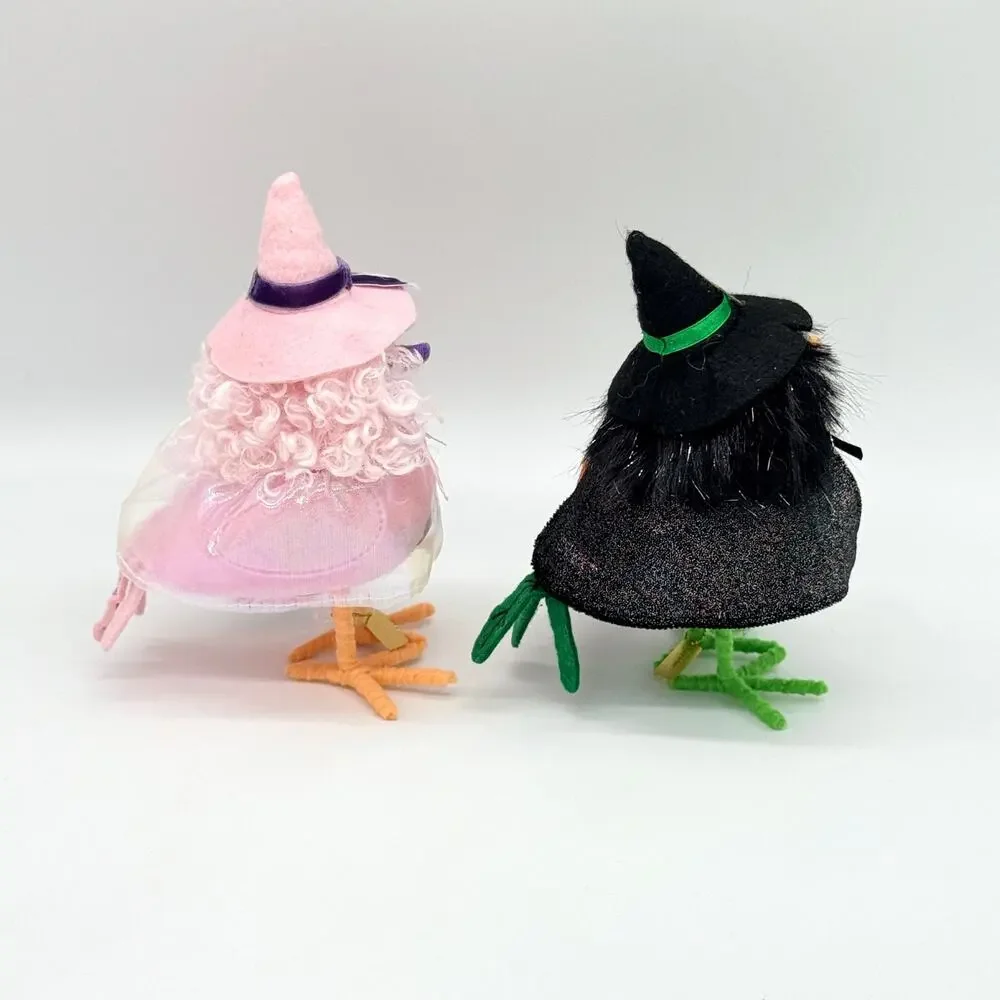 2 Target Featherly Friends Wicked Glitzy & Gloomer Good Bad Witch Halloween Bird